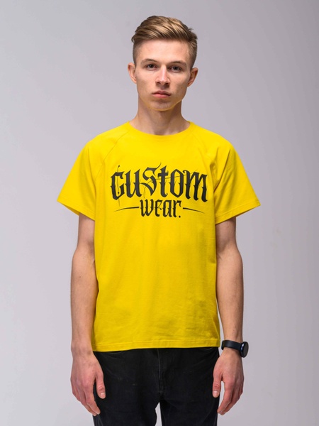 Футболка жовта Gothic logo Custom Wear S