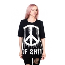 Подовжена футболка Peace of Shit Black Unisex XL