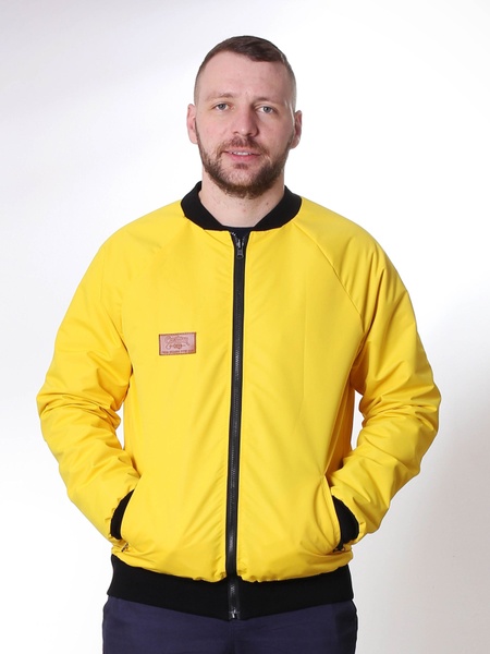 Куртка-бомбер Custom Wear двосторонній Black/Yellow утеп. XS