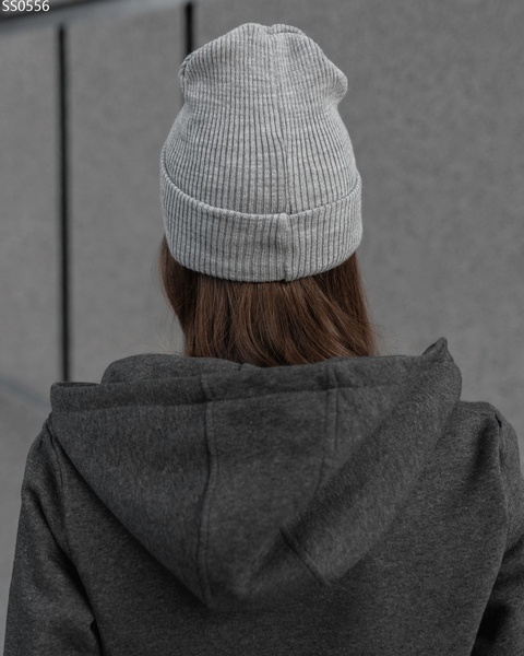 Женская шапка Staff gray basic