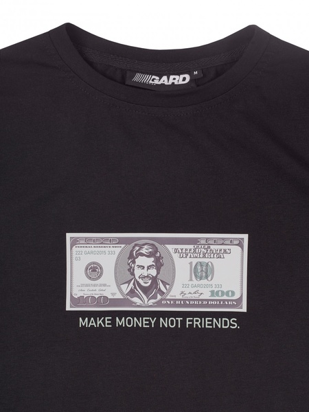 Футболка Make money not friends | чорний 3/21