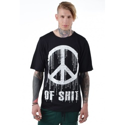 Удлиненная футболка Peace of Shit Black S