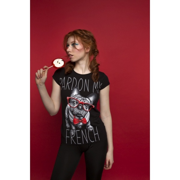Жіноча футболка з французьким бульдогом (Французький бульдог) XS