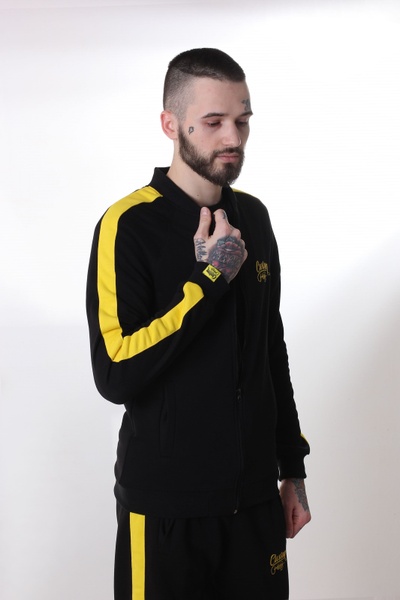 Олимпийка Custom Wear с лампасами Black/Yellow S
